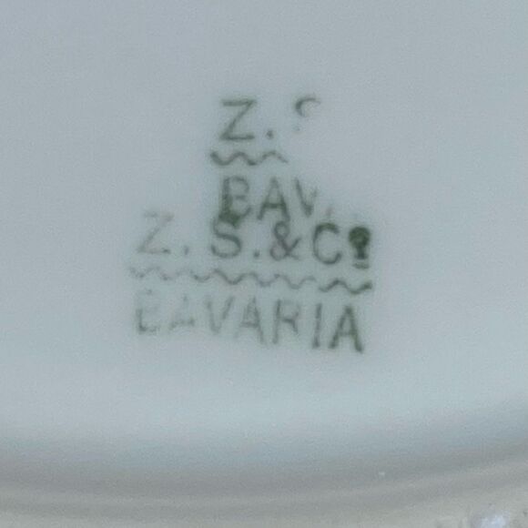 Z.S. and Co. Bavaria Serving Bowl Hand Painted Gold Rimmed Floral Pattern - Picture 5 of 9